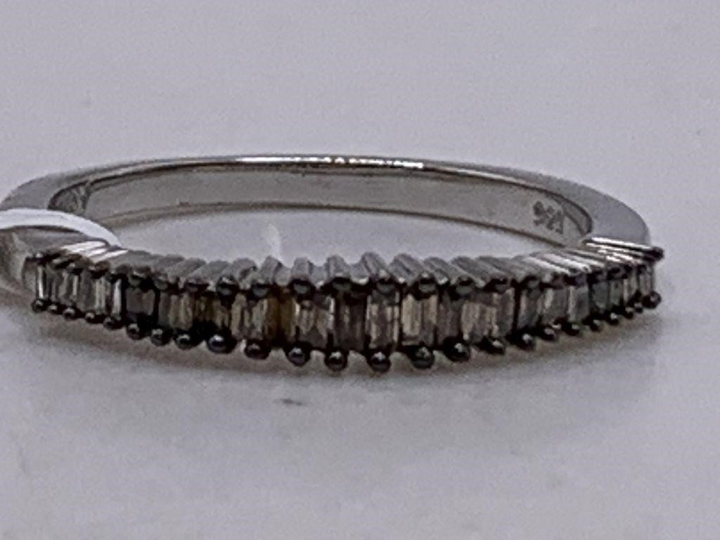NEW STERLING SILVER/CHAMPAGNE DIAMOND RING