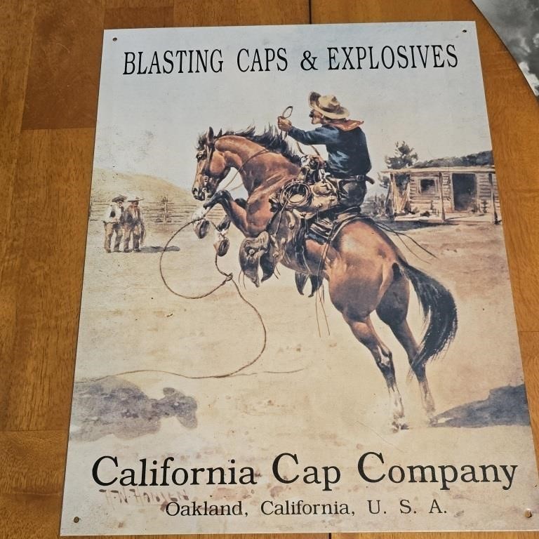 12.5"x14" California Cap Company Sign Blasting