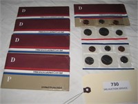 (5)  1984 US MInt Uncirculated Coin Sets