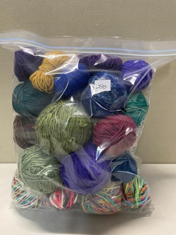 BAG OF COLORFUL YARN