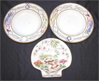 Three antique Wedgwood creamware shallow bowls