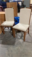 Two dining room chairs, could be cleaned