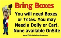Bring Boxes to Pack In & A Dolly or Cart