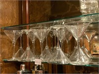 Set of 10 Long Stemmed Martini Glasses