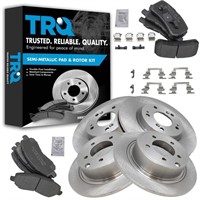 TRQ Front & Rear Posi Metallic Disc Brake Pad &