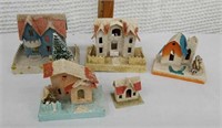 Cardboard Christmas village made in Japan