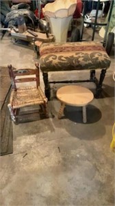 Lot of Stools with Doll Chair Play