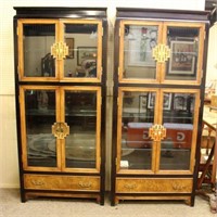 Lighted Asian Inspired Curio Cabinet