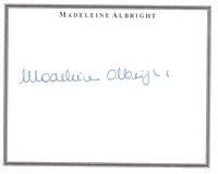 Secretary of State Madeleine Albright signature cu
