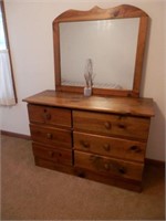 One-Vinttage Handmade dresser w/mirror