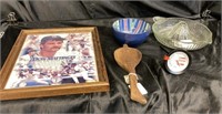 FRAMED DON MATTINGLY PRINT & VINTAGE MIX