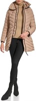 DKNY Women's Bib-Front Light-Weight Puffer Fleece