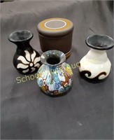 4 Beautiful Ceramic Vases  Marked