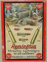 Remington UMC tin advertising sign, 10.5" x 14.5"