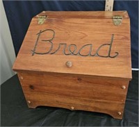 wooden bread box