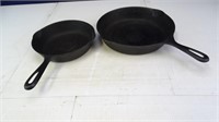 (2) Cast Iron Pans