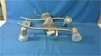 2 Adjustable Light fixtures 24"L one shade missing