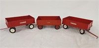Ertl, Flat Bed Wagons With Side Boards