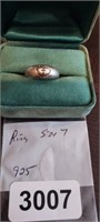 STERLING SILVER RING, (CROSS RING) SIZE 7