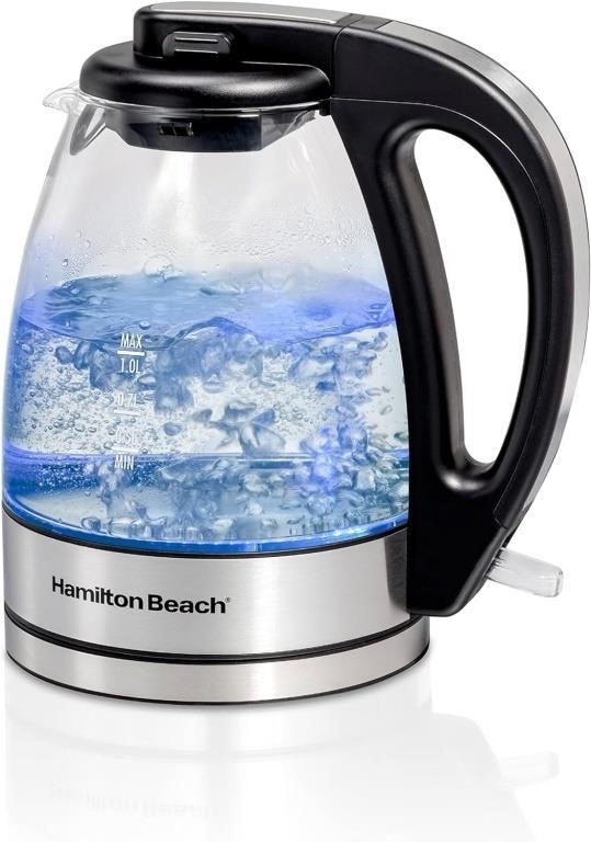 Hamilton Beach Glass Electric Tea Kettle, Water