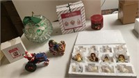 Assorted Christmas ornaments and decorations
