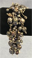Unique purple fresh water pearl dangle bracelet