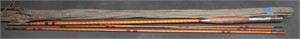 Vintage 3 Piece Bamboo Fly Rod Candy Cane Striping