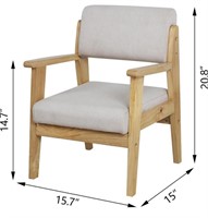FOLDABLE KIDS WOOD FRAME ARMCHAIR 15x15.7x20.8IN