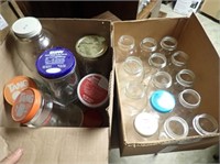 (2) Boxes w/ Quart Canning Jars + Others!