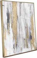 Zessonic Abstract wall art with Gold foil - Gold a