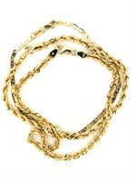 10K Yellow Gold Bracelets and Necklace .15 ozt