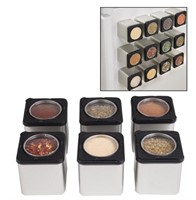 Magnetic Spice Jars Set of 6 Seasoning Dispensers