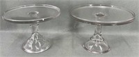 Pair Of  9in Cake Stands, One Chipped