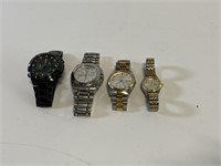 3 MEN'S WATCHES AND 1 WOMAN'S WATCH