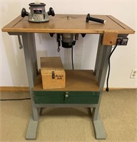 PORTER CABLE ROUTER AND CUSTOM BUILT STAND