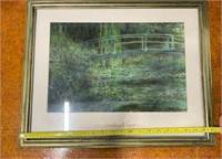 Claude Monet framed hologram style picture