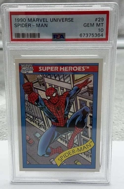 1990 marvel universe Spider man mint 10