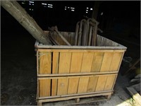 COW STANCHIONS IN WOODEN CRATE
