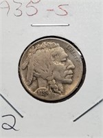 High Grade 1935-S Buffalo Nickel