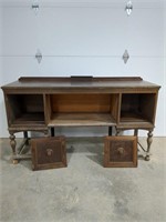 Vintage buffet - needs refinishing 66"w x 21"d x