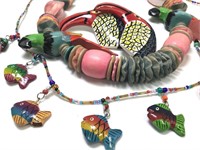 Group of Vibrant Necklaces & Pins