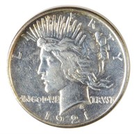 EF 1921 Peace Dollar