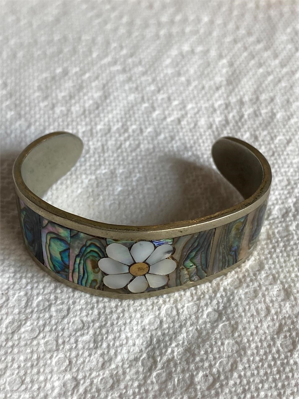 Vintage Abalone Mexican Bracelet