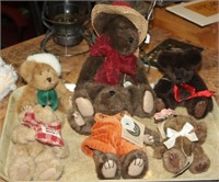 S: LOT OF 6 BOYDS BEARS WITH TAGS