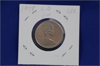 Quarter 1978 Elizabeth II "Large Bead" Coin