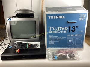 (2) Toshiba 13" TV/DVD Combo, untested.
