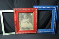 Framed Print of Baby & 2 Picture Frames