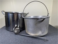 Stewartware silver tone cooking pot