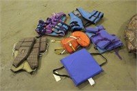 (4) Adult Life Vest, (1) Child & (1) Throw Device