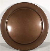 Large Copper Colored Metal Platter